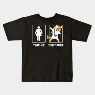 Stem Teacher Unicorn Dabbing Funny T Shirt Gifts Kids T-Shirt